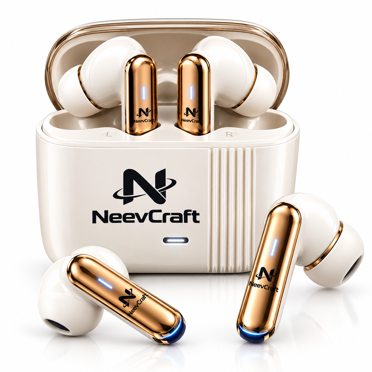 NC-TWS01 True Wireless Earbuds with Deep Bass, HD Mic & Type-C Fast Charging